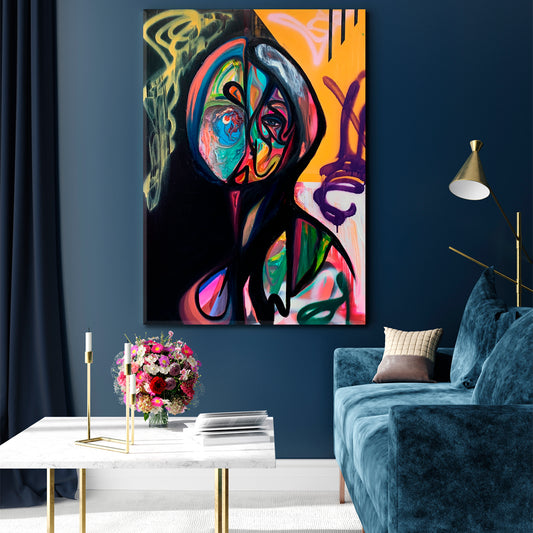 Artistic Abstract Face Modern Contemporary Art Artesty