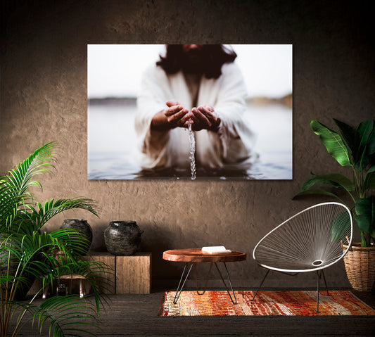 Jesus Christ Beautiful Art Religious Modern Art Artesty 1 panel 24" x 16"