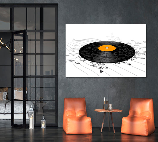 Vinyl Disc Record Music Art Music Wall Panels Artesty 1 panel 24" x 16"