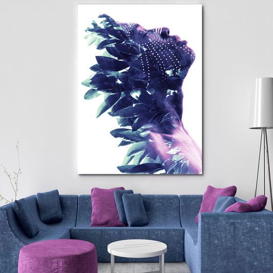 UNITY WITH NATURE African Man Paintography Portrait Photo Art Artesty