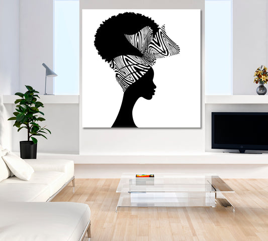 Shenbolen Ankara Headwrap Women African Traditional Headtie Scarf Turban African Style Canvas Print Artesty