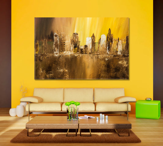 Abstract City Creative Modern Art Contemporary Art Cities Wall Art Artesty 1 panel 24" x 16"