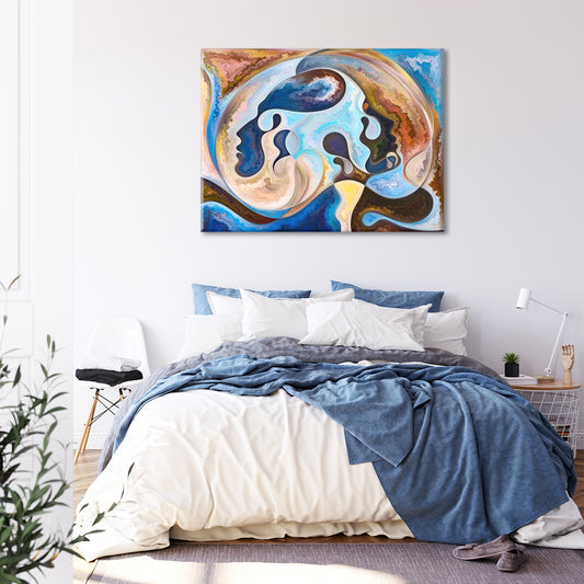 Love Relationship Soul and Nature In Colors an Lines Contemporary Art Artesty 1 panel 24" x 16"