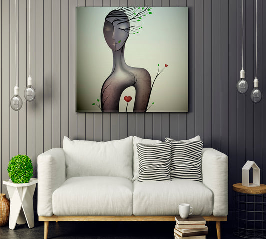 WOMAN UNKNOWN SOUL Surreal Abstract Contemporary Art Abstract Art Print Artesty