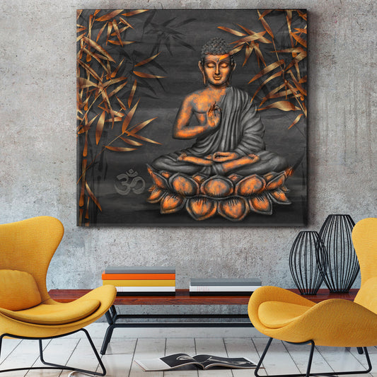 Buddha Lotus Pose Religious Modern Art Artesty