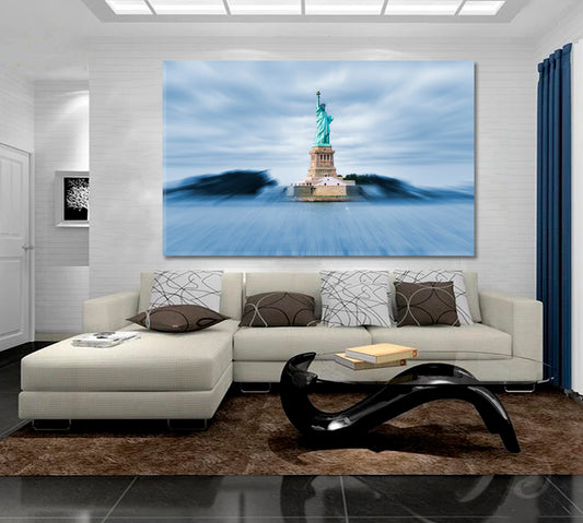 Statue of Liberty New York City American symbol Canvas Print Famous Landmarks Artwork Print Artesty 1 panel 24" x 16"