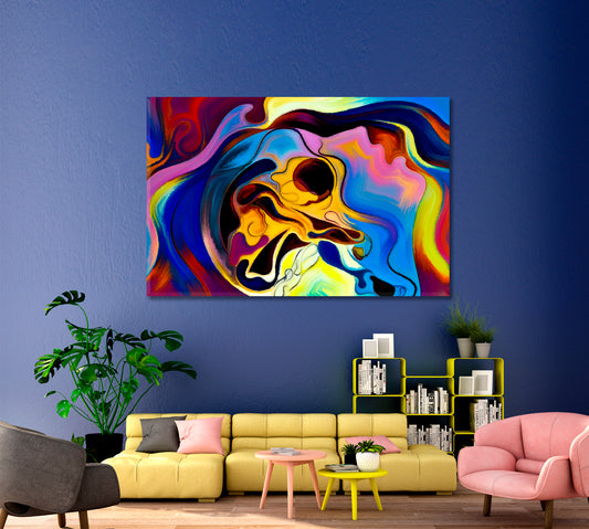 Self And Colorful Lines Mind Philosophy Creativity Imagination Abstraction Abstract Art Print Artesty 1 panel 24" x 16"