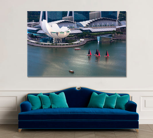 Marina Bay Skyline Museum Singapore Cityscape Cities Wall Art Artesty