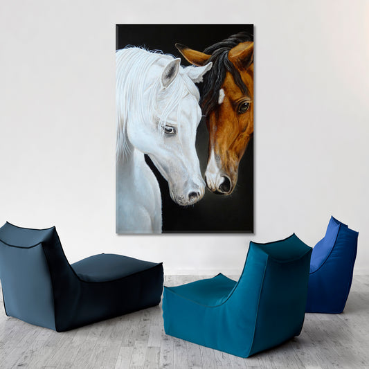 Horses In Love Animals Canvas Print Artesty