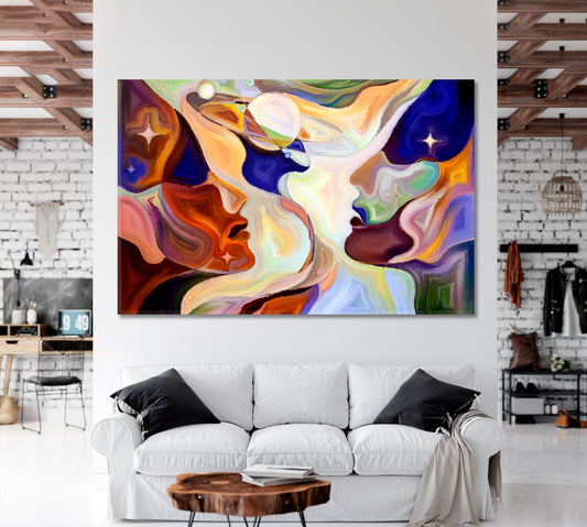 Life in Shapes and Colors Consciousness Art Artesty 1 panel 24" x 16"