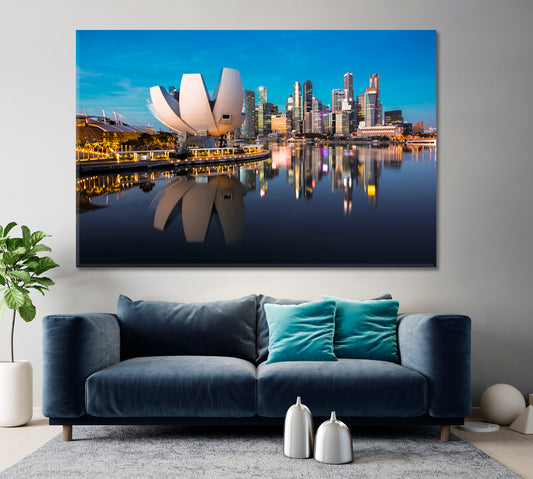 SINGAPORE Urban Business Cityscape Sunset Modern Buildings Cities Wall Art Artesty