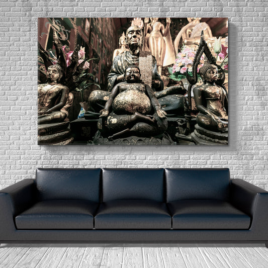 Buddha Statue of Ayutthaya Thailand Religious Modern Art Artesty 1 panel 24" x 16"