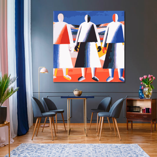 INSPIRED BY Famous Work Kazimir Malevich Modern Abstract Fine Art Artesty 1 Panel 12"x12"