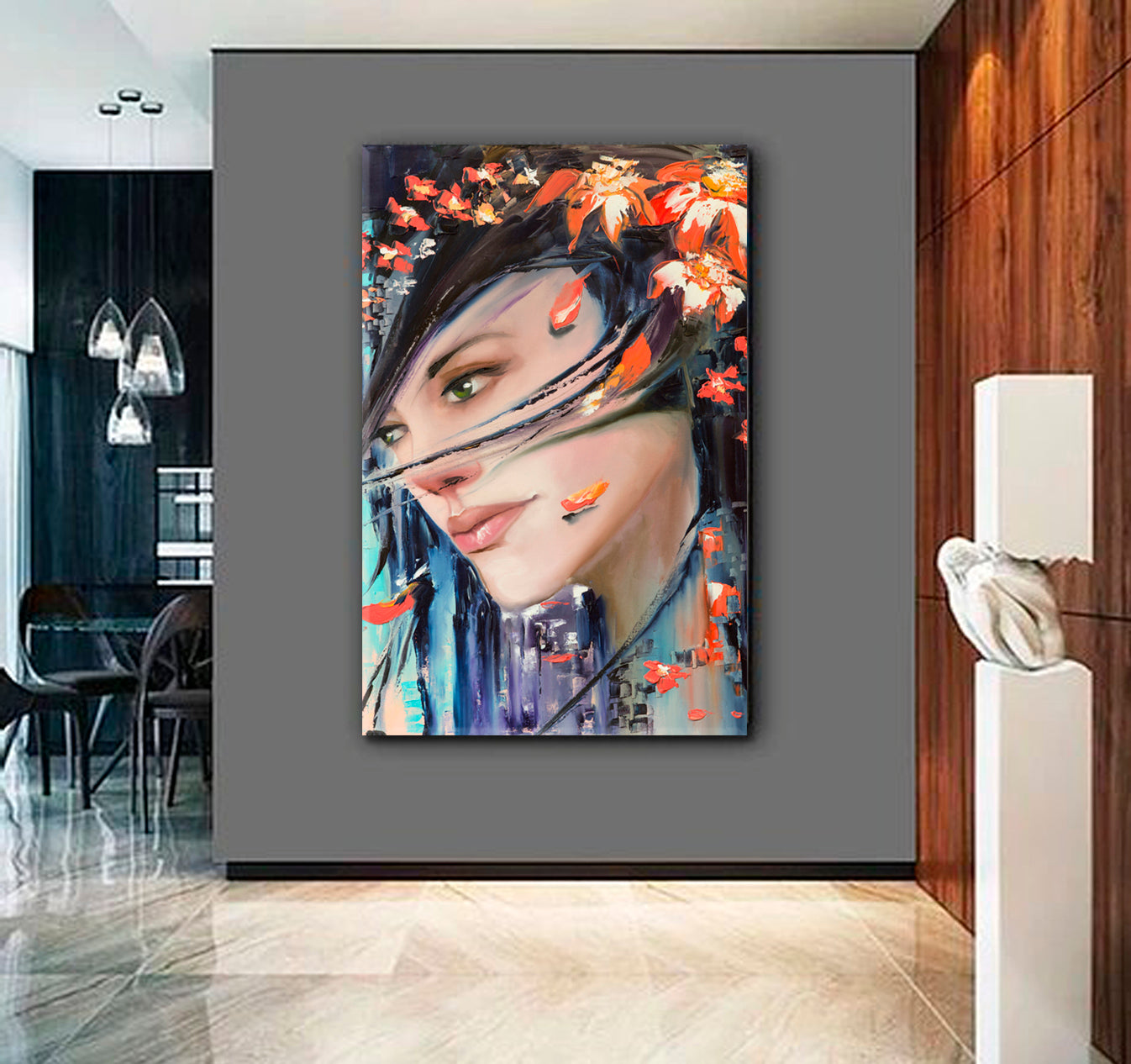 LADY AUTUMN Beautiful Woman Portrait - Vertical Fine Art Artesty