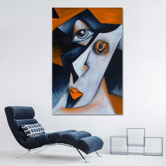 HARLEQUIN Cubist Abstract Cubist Trendy Large Art Print Artesty 1 Panel 16"x24"