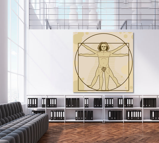 Da Vinci Vitruvian Man Abstract Poster Fine Art Artesty