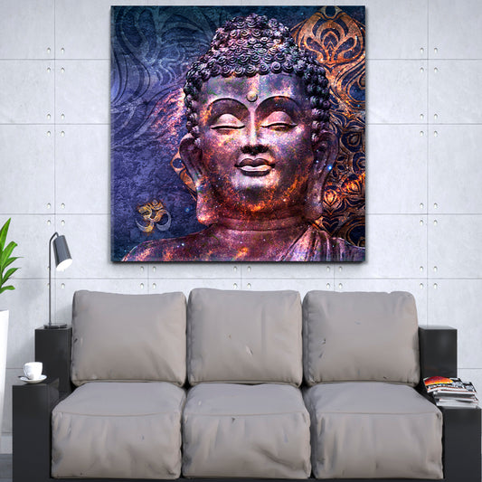 Lord Buddha Purple Contemporary Religious Modern Art Artesty