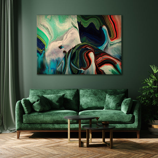 Trendy Abstract Marbled Abstract Art Print Artesty 1 panel 24" x 16"
