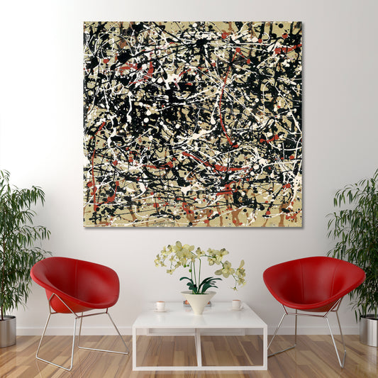 Abstract Jackson Pollock Style Drip Artwork Contemporary Art Artesty