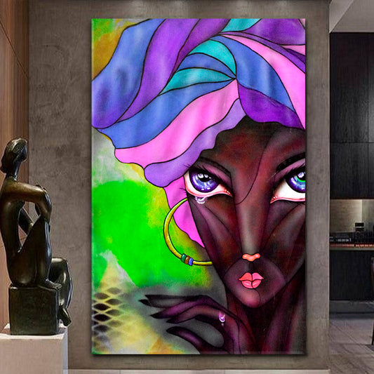 Cubism Woman Portrait Cubist Trendy Large Art Print Artesty