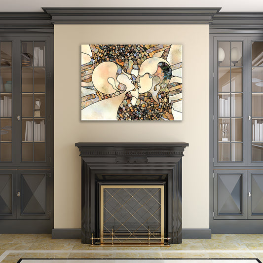 Multi Color Abstract Abstract Art Print Artesty 1 panel 24" x 16"