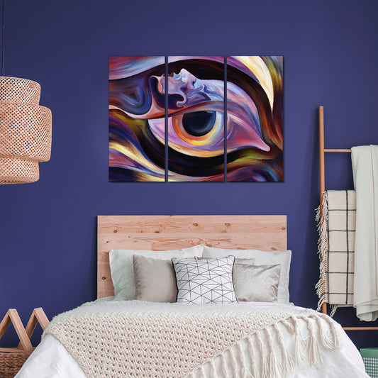 Eye Catching Attractive and Unique Consciousness Art Artesty 3 panels 36" x 24"