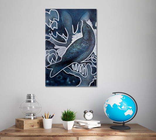 BIRD Abstract Impressionism Hilma Klint Style Forms Shapes Lines - V Fine Art Artesty