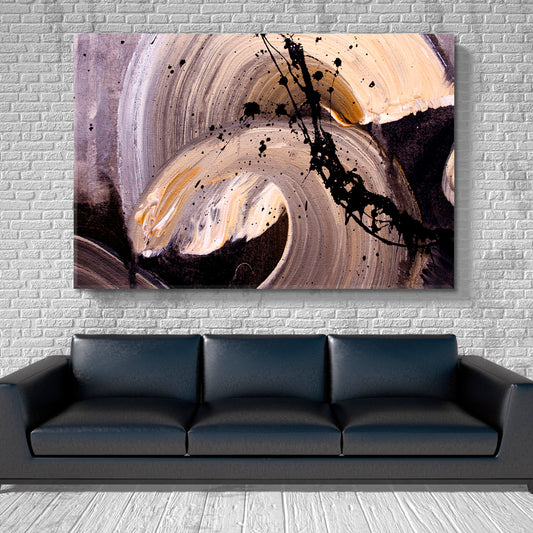 Brown Beige Purple Rough Tough Texture Modern Abstract Art Contemporary Art Artesty 1 panel 24" x 16"