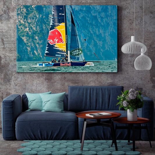 SAILING BOAT Riva del Garda Sailing Racing Tour Transportation Canvas Art Artesty
