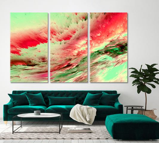 Abstract Fantasy Skyscape Canvas Artesty 3 panels 36" x 24"