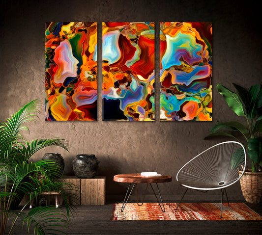 People And Colors Abstract Art Print Artesty