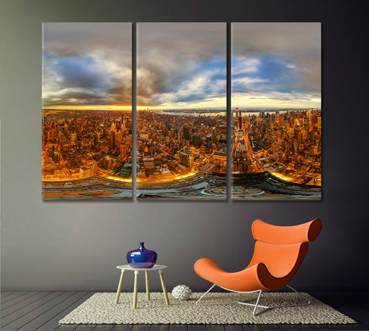 PANORAMA POSTER Manhattan from Empire State Building Cities Wall Art Artesty