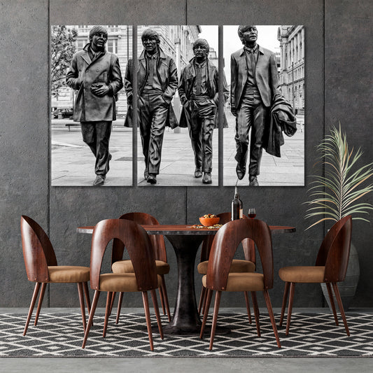 THE BEATLES English Rock Band Liverpool England Canvas Print Celebs Canvas Print Artesty 3 panels 36" x 24"