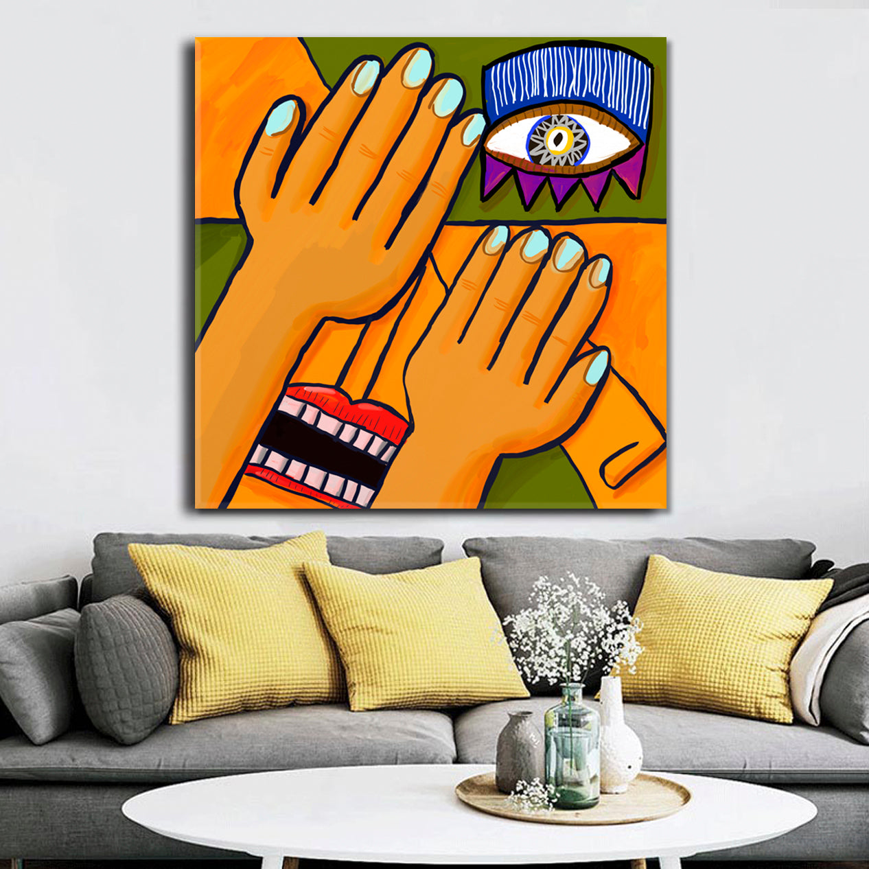 Contemporary Modern Art Cubist Trendy Large Art Print Artesty