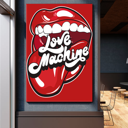 Love Machine Open Mouth Poster Pop Art Canvas Print Artesty