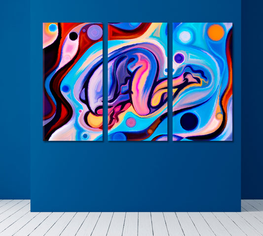 Inside Forms Contemporary Art Artesty 3 panels 36" x 24"