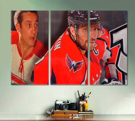 SPORT CHAMPIONS NHL Street Art Urban Canada Hockey Fans Canvas Print Motivation Sport Poster Print Decor Artesty 3 panels 36" x 24"