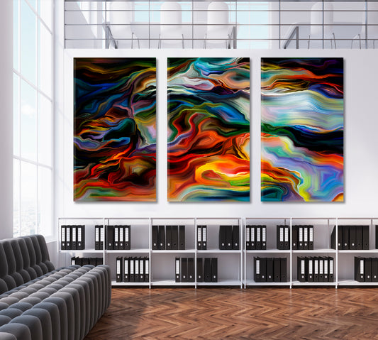 Abstract Art and Nature Abstract Art Print Artesty 3 panels 36" x 24"