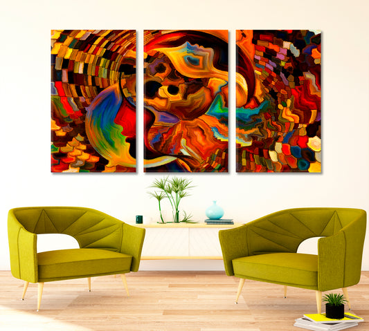 Consciousness Contemporary Abstraction Contemporary Art Artesty 3 panels 36" x 24"