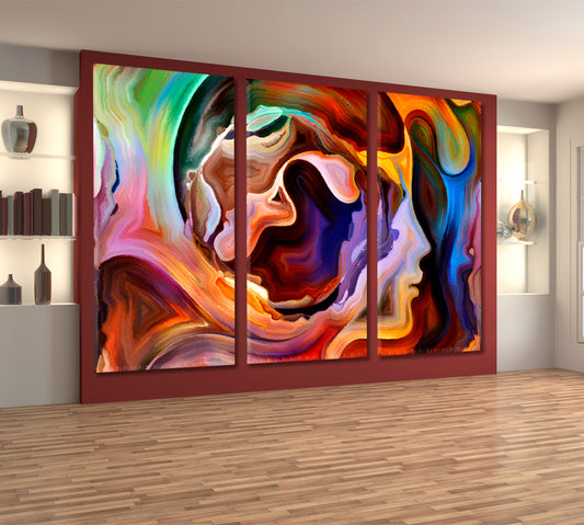 Expressionism and Spirituality Modern Art Abstract Art Print Artesty 3 panels 36" x 24"