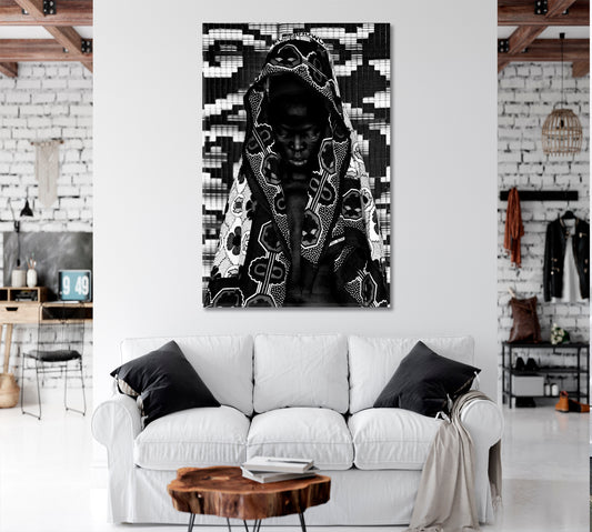 BLACK LIVES MATTER Modern Trendy Art Black Beauty Africa - V Canvas Print Artesty