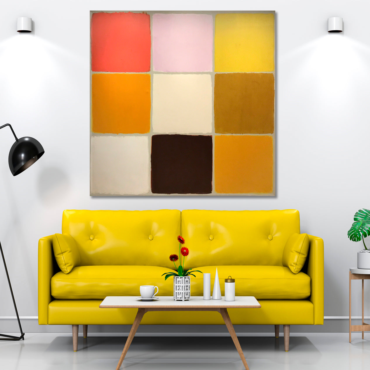 Abstract Expressionism Decorative Geometric Color Field Painting Contemporary Art Artesty