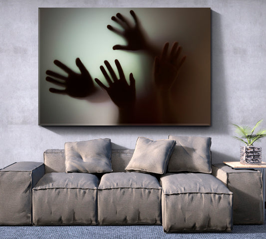 SHADOW OF LOVE Behind Glass Silhouette Blur Photo Photo Art Artesty