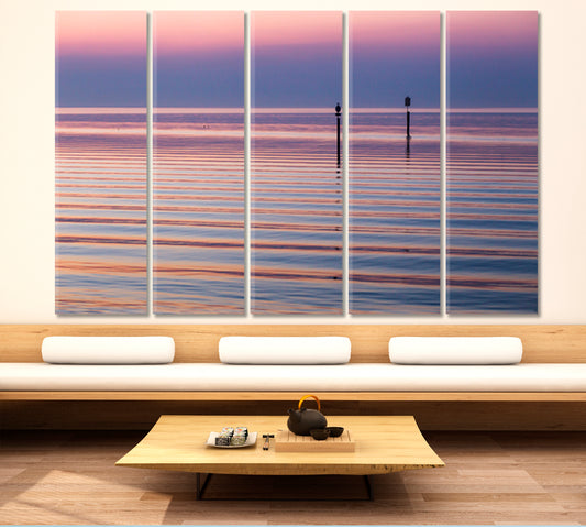 Incredible Play of Purple Colorful Sunrise Sky Panorama Bodensee Lake Germany Scenery Landscape Fine Art Print Artesty