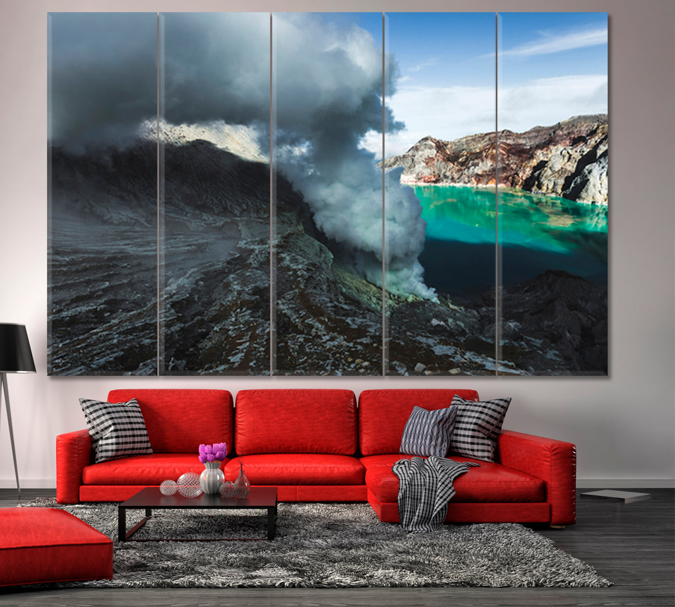 Dangerous Trip Inside Ijen Volcano Crater Java Indonesia Sulphatic Lake Scenery Landscape Fine Art Print Artesty