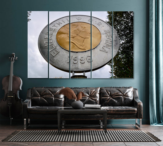 Giant Replica Canadian Two Dollar Coin Ontario Landmarks Famous Landmarks Artwork Print Artesty