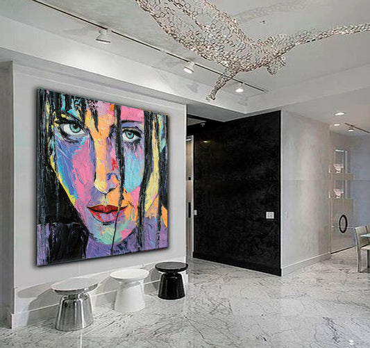 Beautiful Woman Fine Art, Square Panel Fine Art Artesty 1 Panel 12"x12"