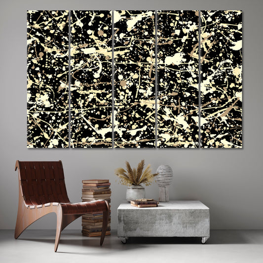 Expressionism Drip Painting Abstract Art Print Artesty 5 panels 36" x 24"