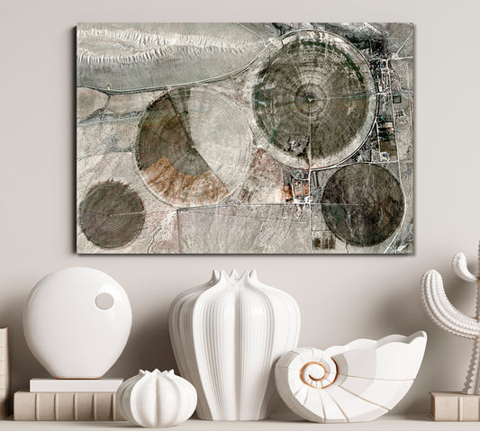 ALLEGORY Abstract Naturalism Aerial View Photo Relief Fields USA Abstract Art Print Artesty 1 panel 24" x 16"