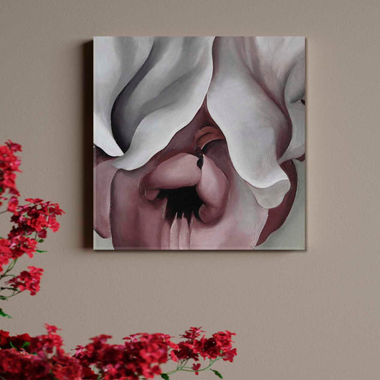 PURPLE Abstract Flowers Formes Shapes Lines Naturalism Canvas Print | Square Panel Fine Art Artesty